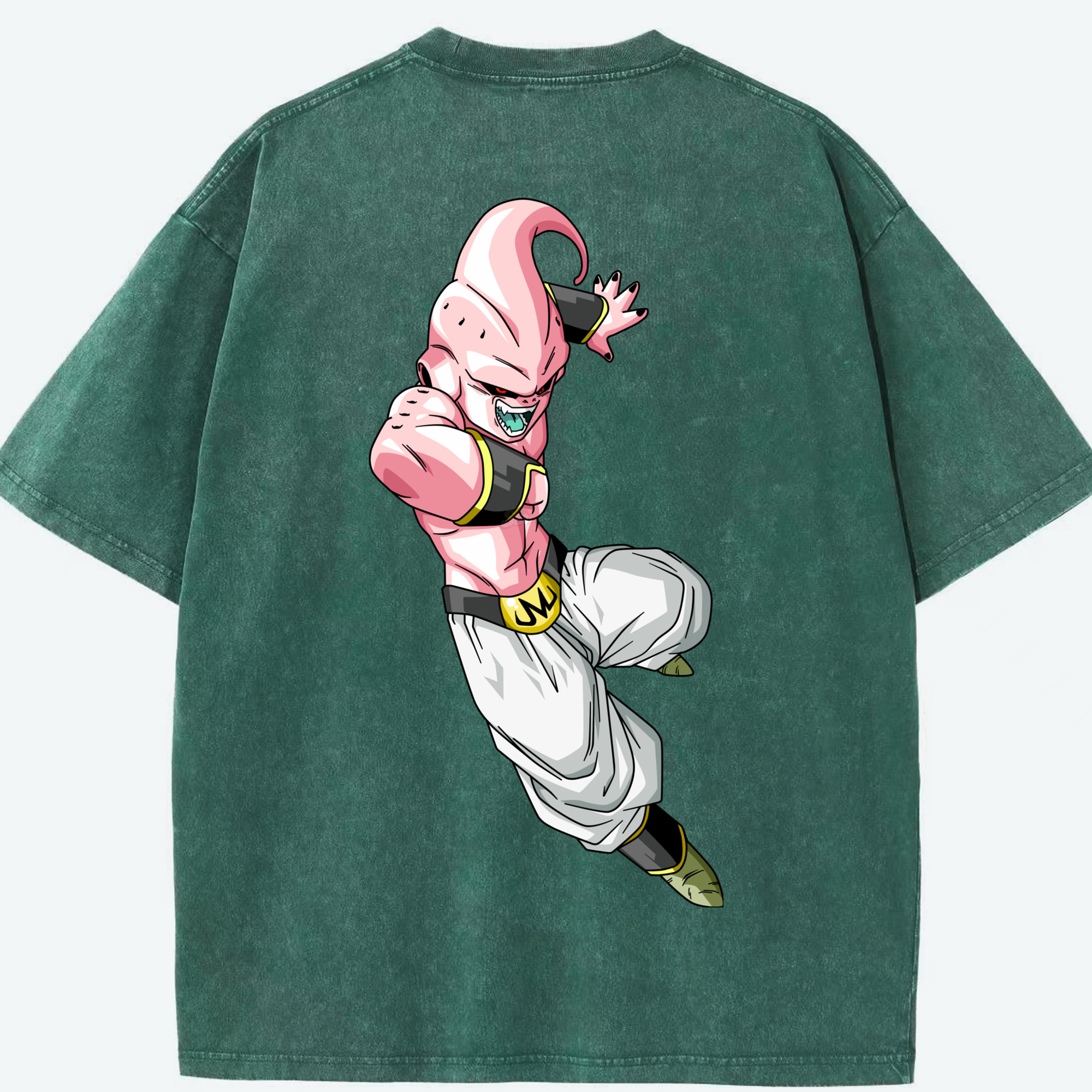 ドラゴンボール 魔人ブウ DRAGON BALL Majin Buu 綿100% ヴィンテージ風 半袖Tシャツ（背面プリント）